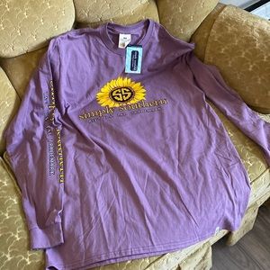 New with tags purple simply southern shirt